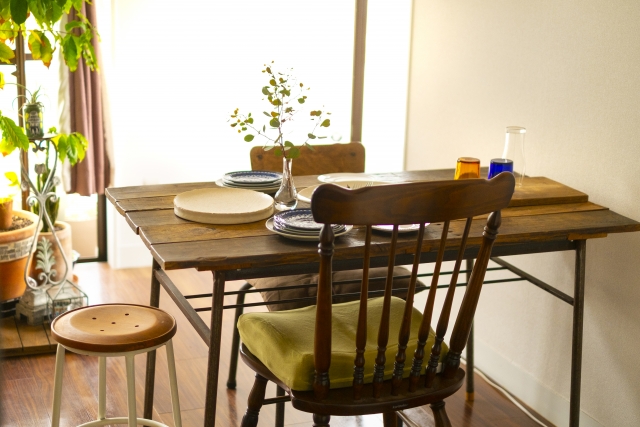 緑のあるダイニング